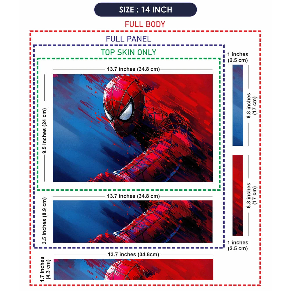 Universal Laptop Skin - Red and Blue Spider