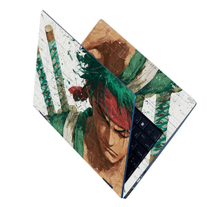 Laptop Skin - Dynamic Manga Warrior Green Energy 1