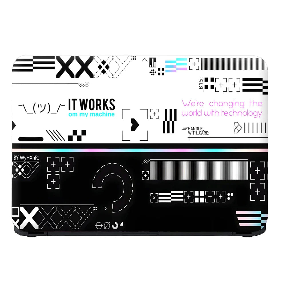 Universal Laptop Skin - Minimal Tech Abstract It Works