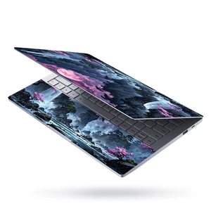 Laptop Skin - Serene Fantasy Landscape Pink Moon