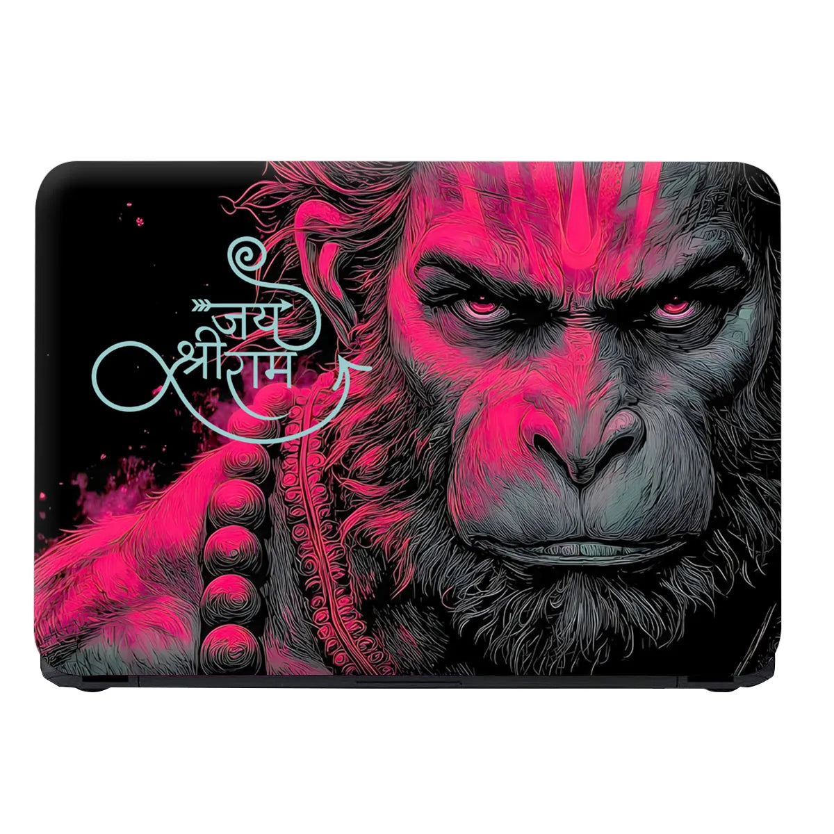 Laptop Skin - Lord Hanuman Neon Art Jai Shree Ram