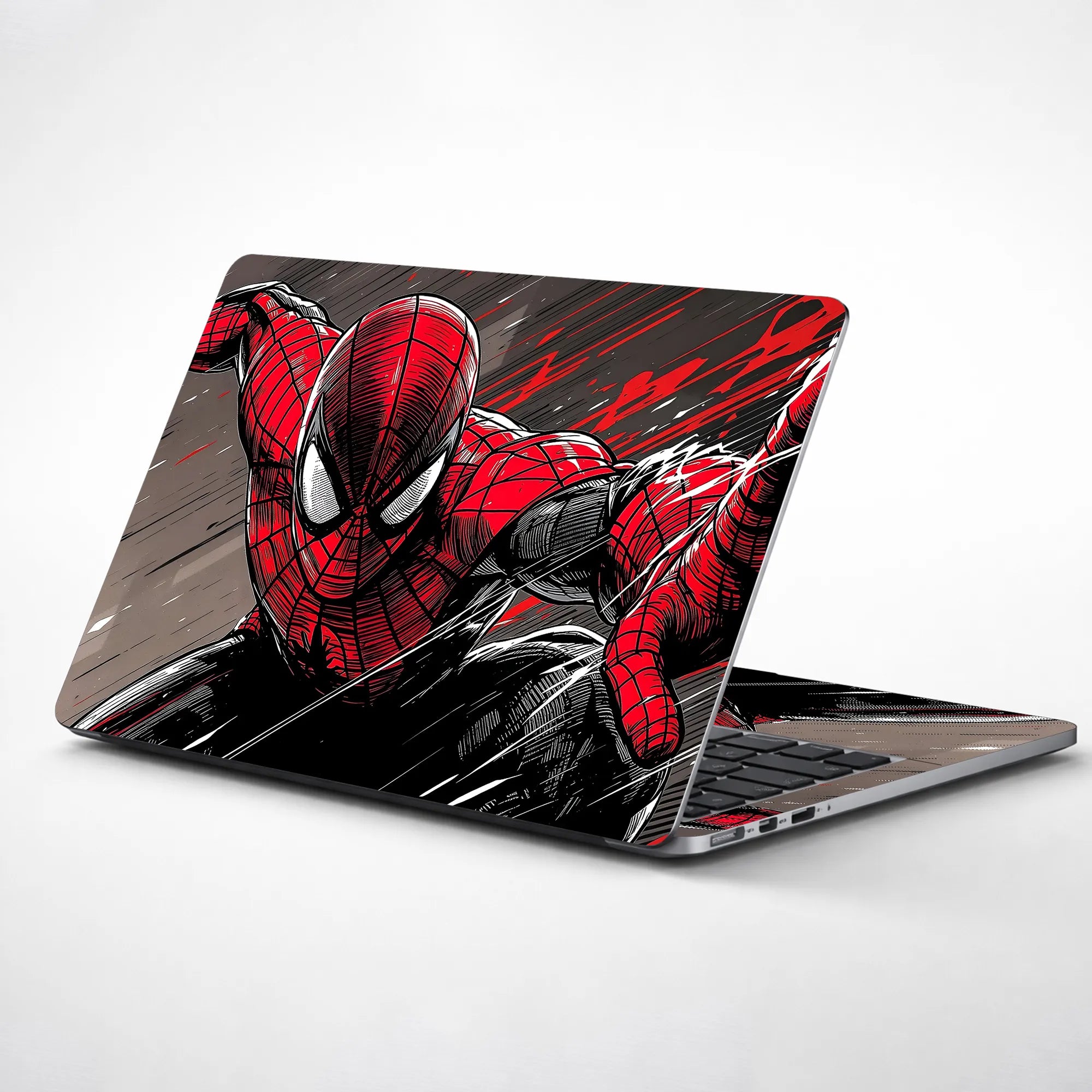 Laptop Skin - Dynamic Comic Spider Hero Red Action