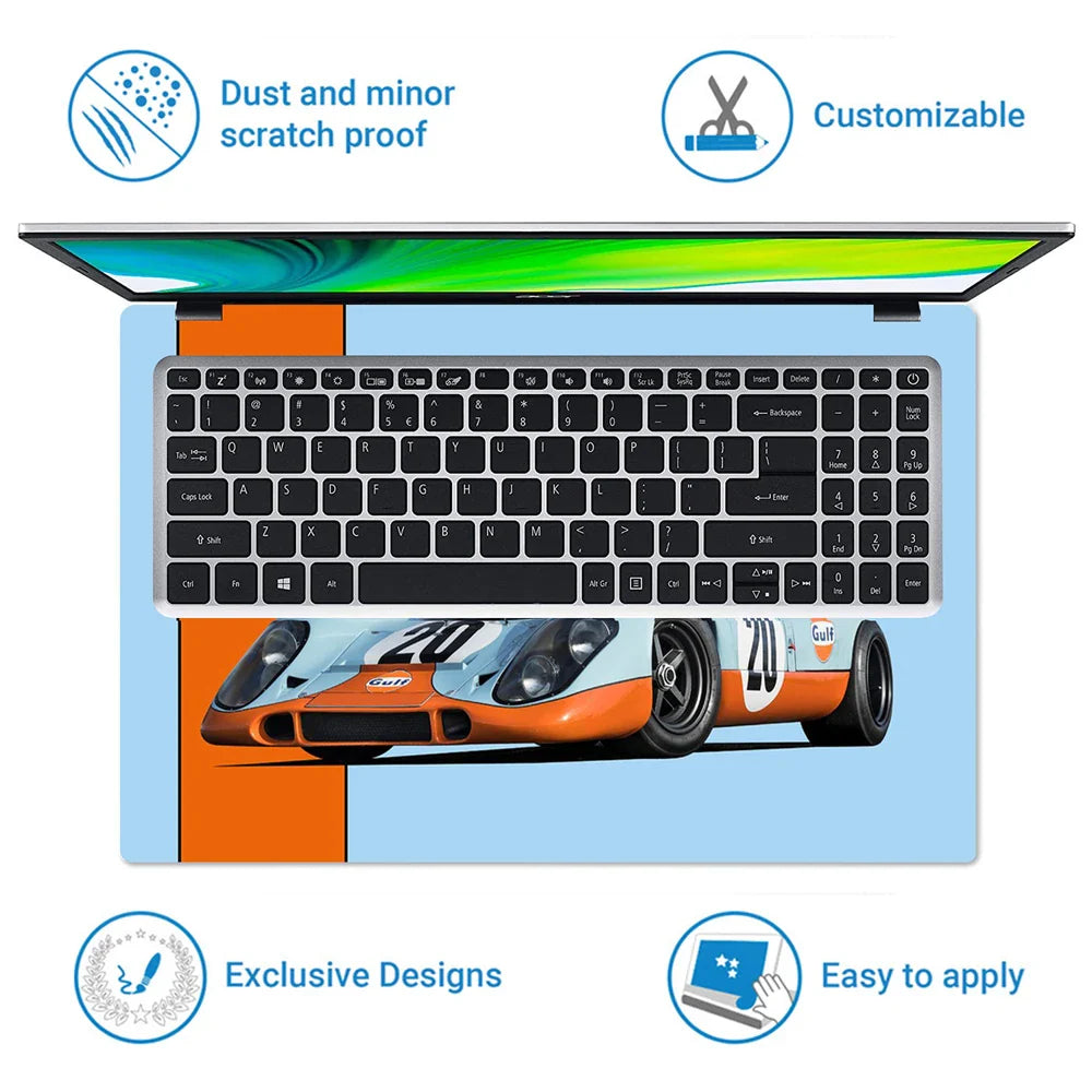 Universal Laptop Skin - Porsche 917 Orange