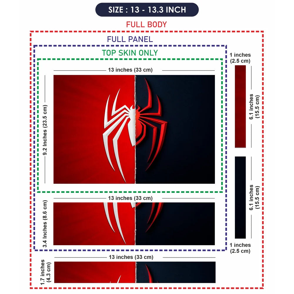 Universal Laptop Skin - Spider-Man Logo Red Black