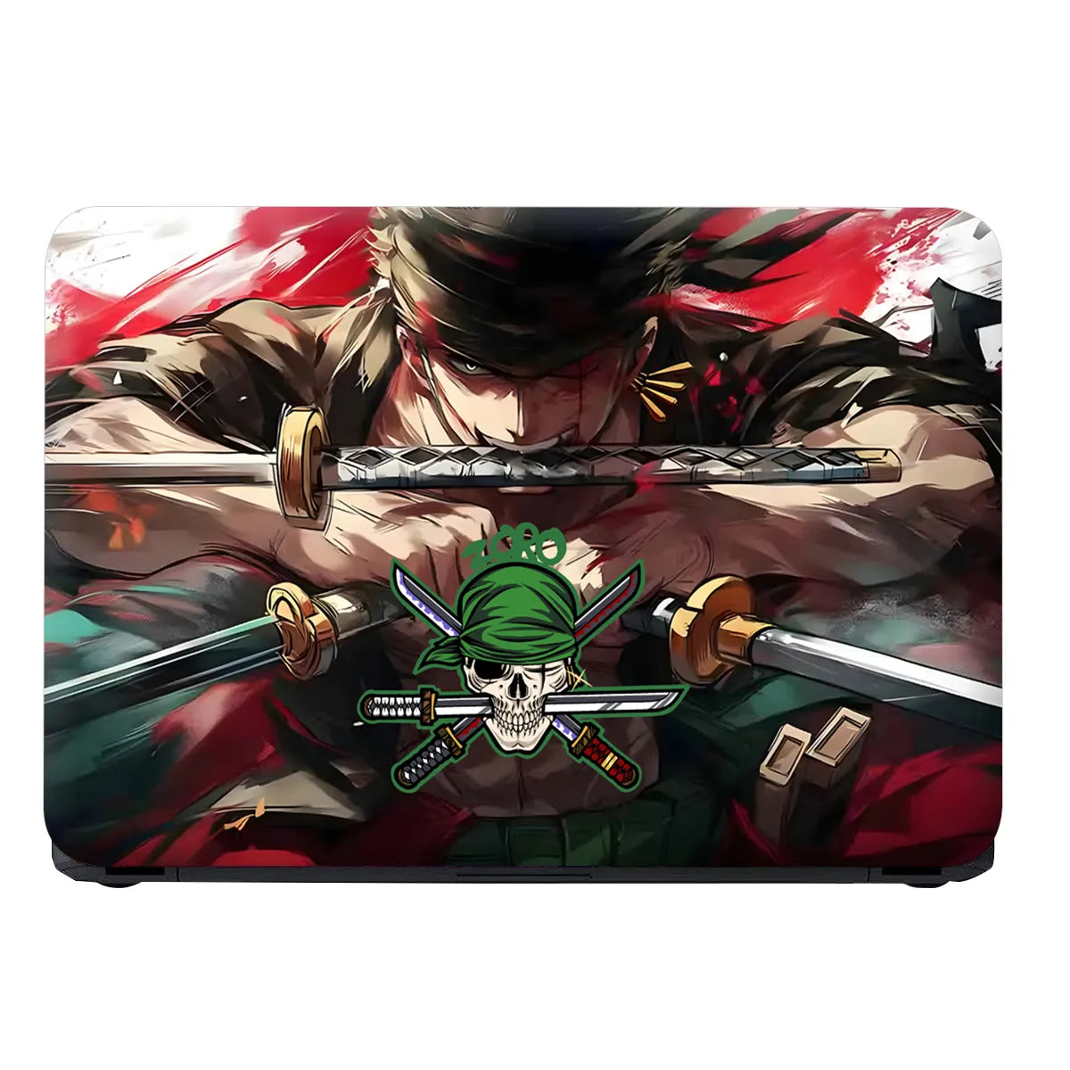Laptop Skin - Dynamic Anime Warrior Red Action