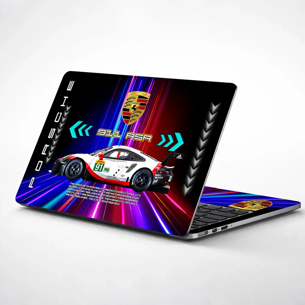 Universal Laptop Skin - Porsche Racing Street Glow