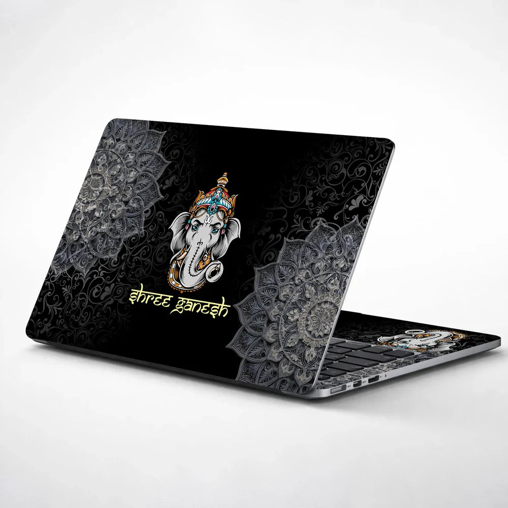 Universal Laptop Skin - Golden Ganesha Art