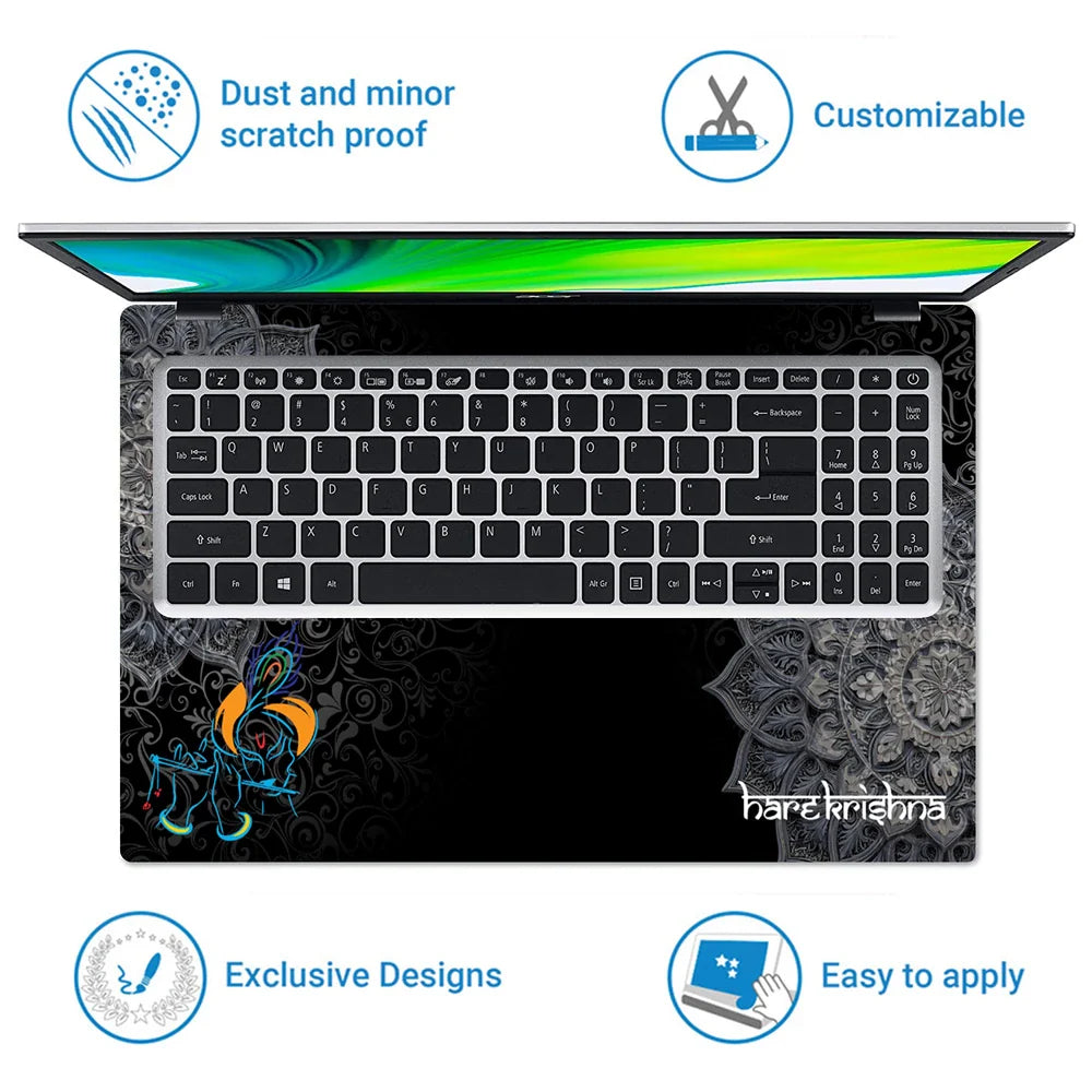 Universal Laptop Skin - Hare Krishna Divine Art