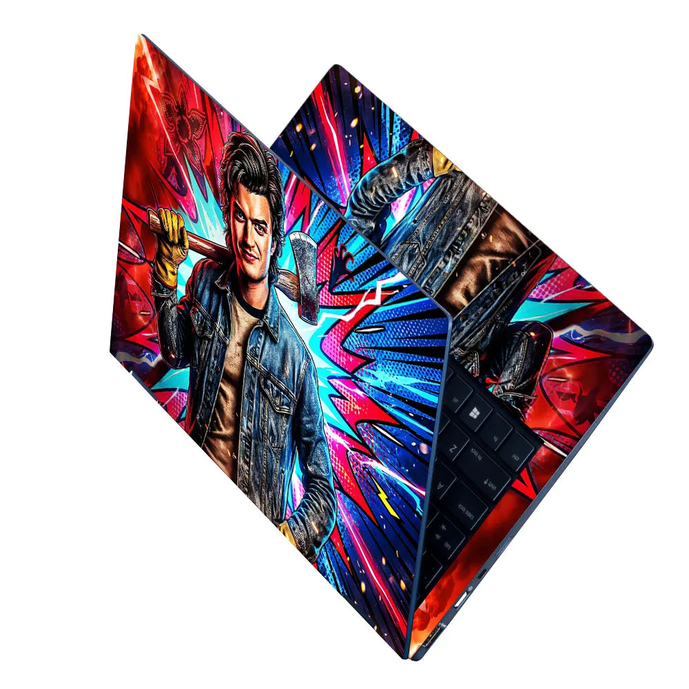Laptop Skin - Vibrant Pop Art Heroic Portrait Explosion