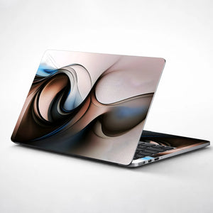 Laptop Skin - Fluid Abstract Waves Soft Tones