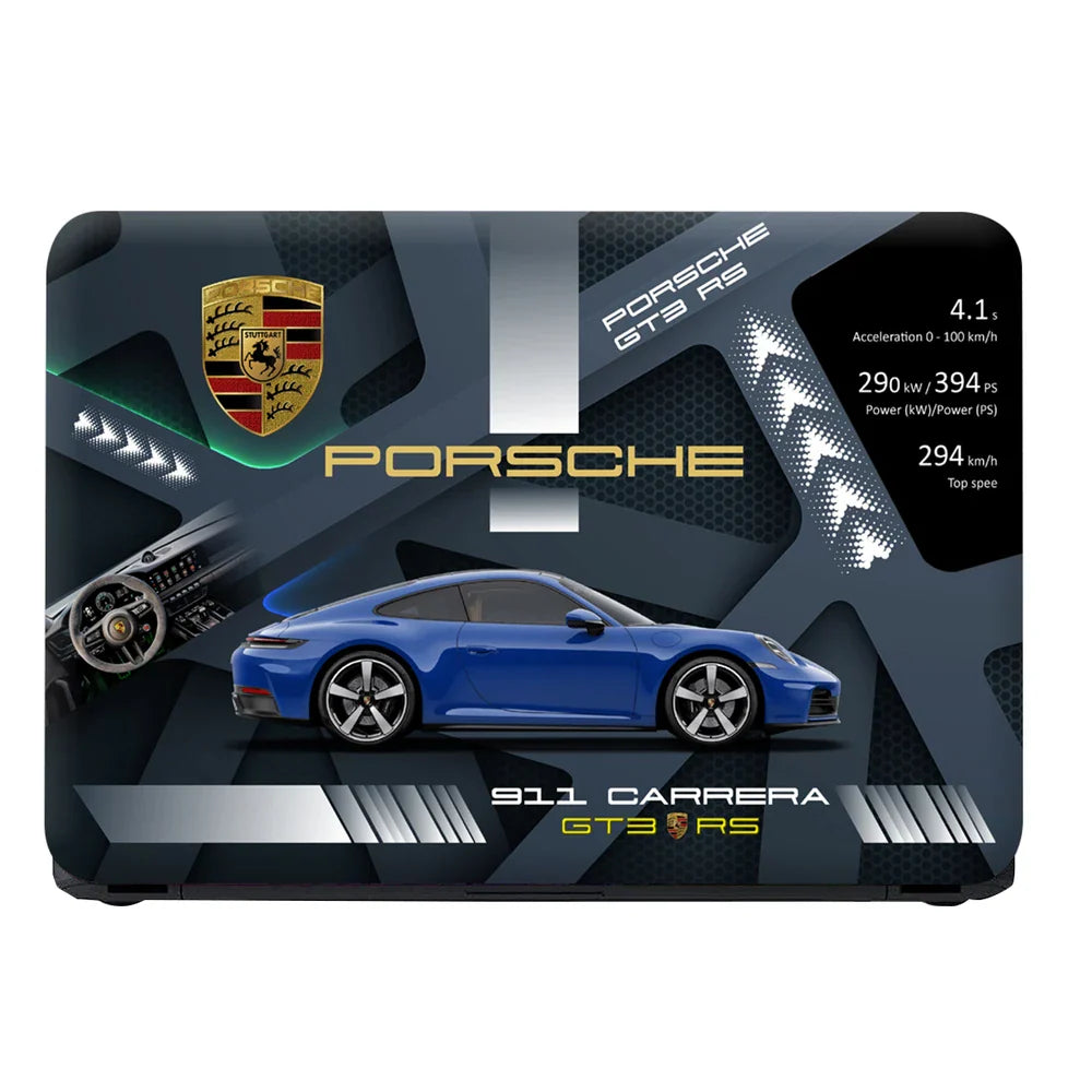 Universal Laptop Skin - Porsche 911 Carrera Blue GT3 Art
