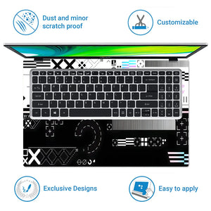 Universal Laptop Skin - Minimal Tech Abstract It Works