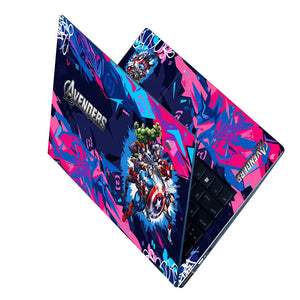Laptop Skin - Vibrant Comic Superheroes Dynamic Action 1