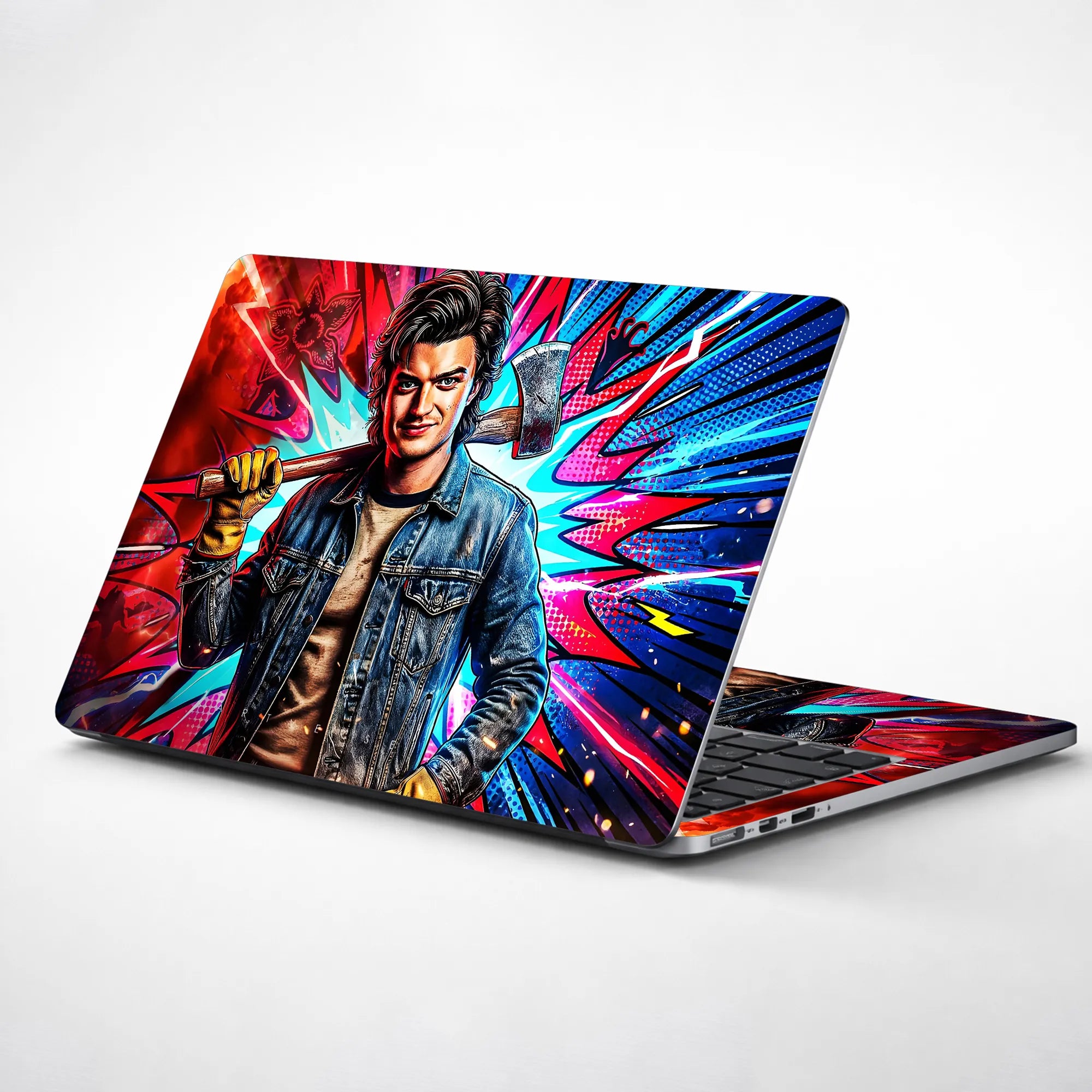 Laptop Skin - Vibrant Pop Art Heroic Portrait Explosion