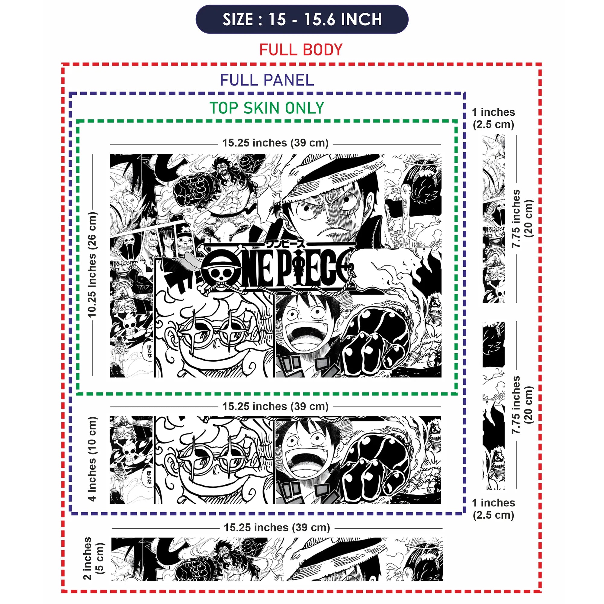 Laptop Skin - Black And White Manga Adventure Illustration