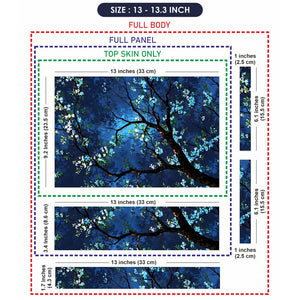 Laptop Skin - Serene Digital Floral Night Scene