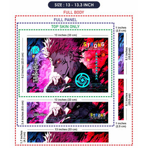 Universal Laptop Skin - Pink Blue Sukuna Demon Power Art