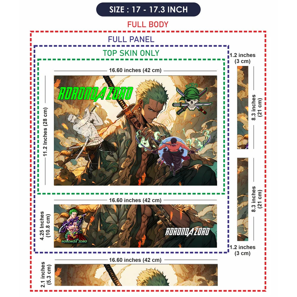 Universal Laptop Skin - Roronoa Zoro Samurai Epic Art