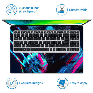Laptop Skin - Vibrant Digital Portrait Heroic Mood
