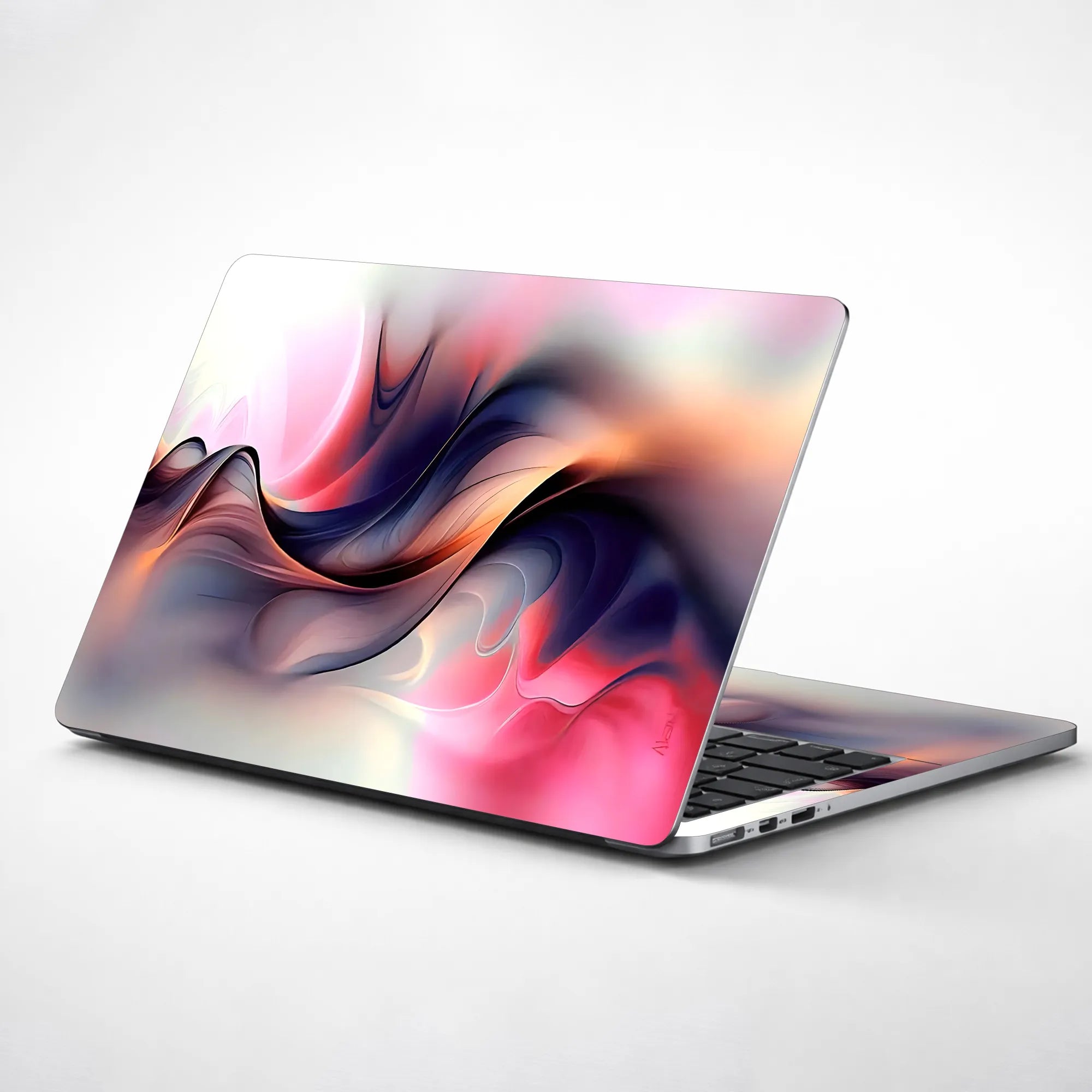 Laptop Skin - Fluid Abstract Waves Soft Pastel Hues