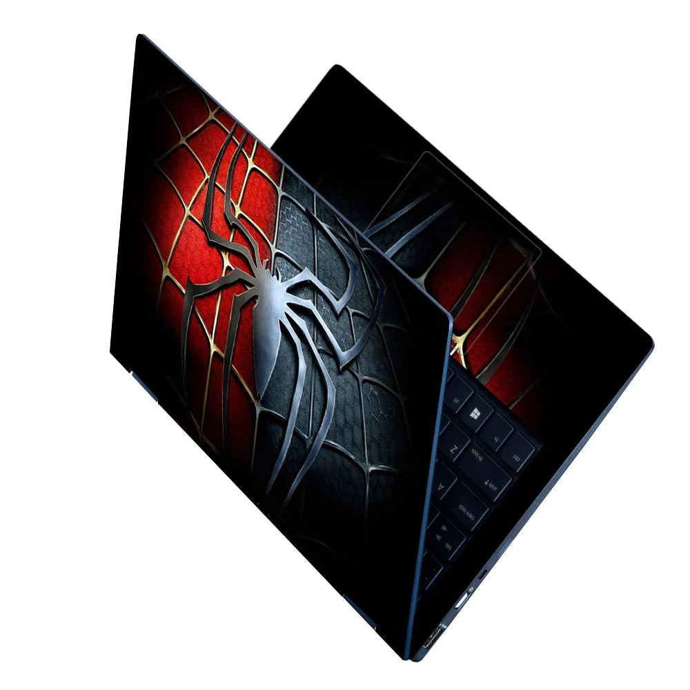 Universal Laptop Skin - Black Spider Red Black