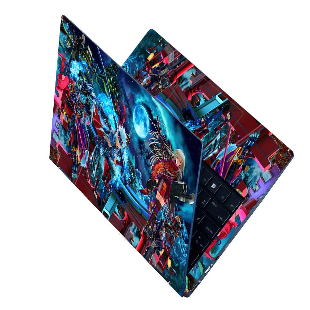 Universal Laptop Skin - Futuristic Anime Battle Art