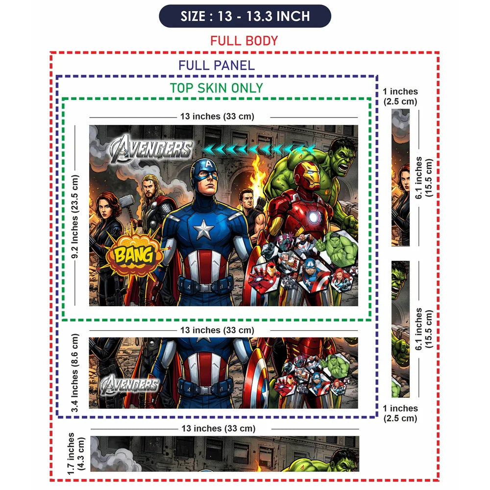 Universal Laptop Skin - Avengers Comic Battle Art