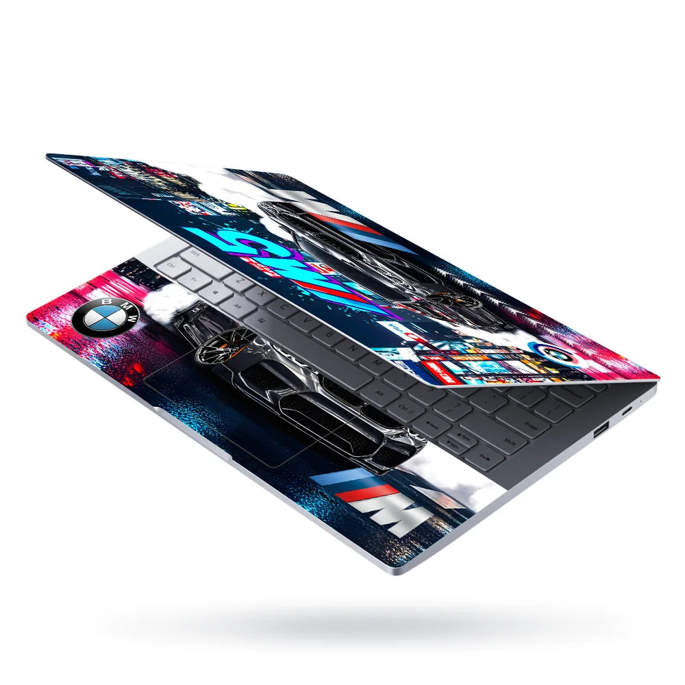 Laptop Skin - BMW M5 Night City Street Racing Style Artwork