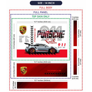Universal Laptop Skin - Porsche GT3 RS Racing Red