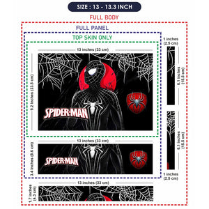Universal Laptop Skin - Black Red Spider-Man Moon Design