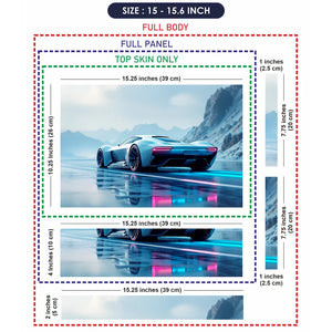 Universal Laptop Skin - Porsche Alpine Blue Ride