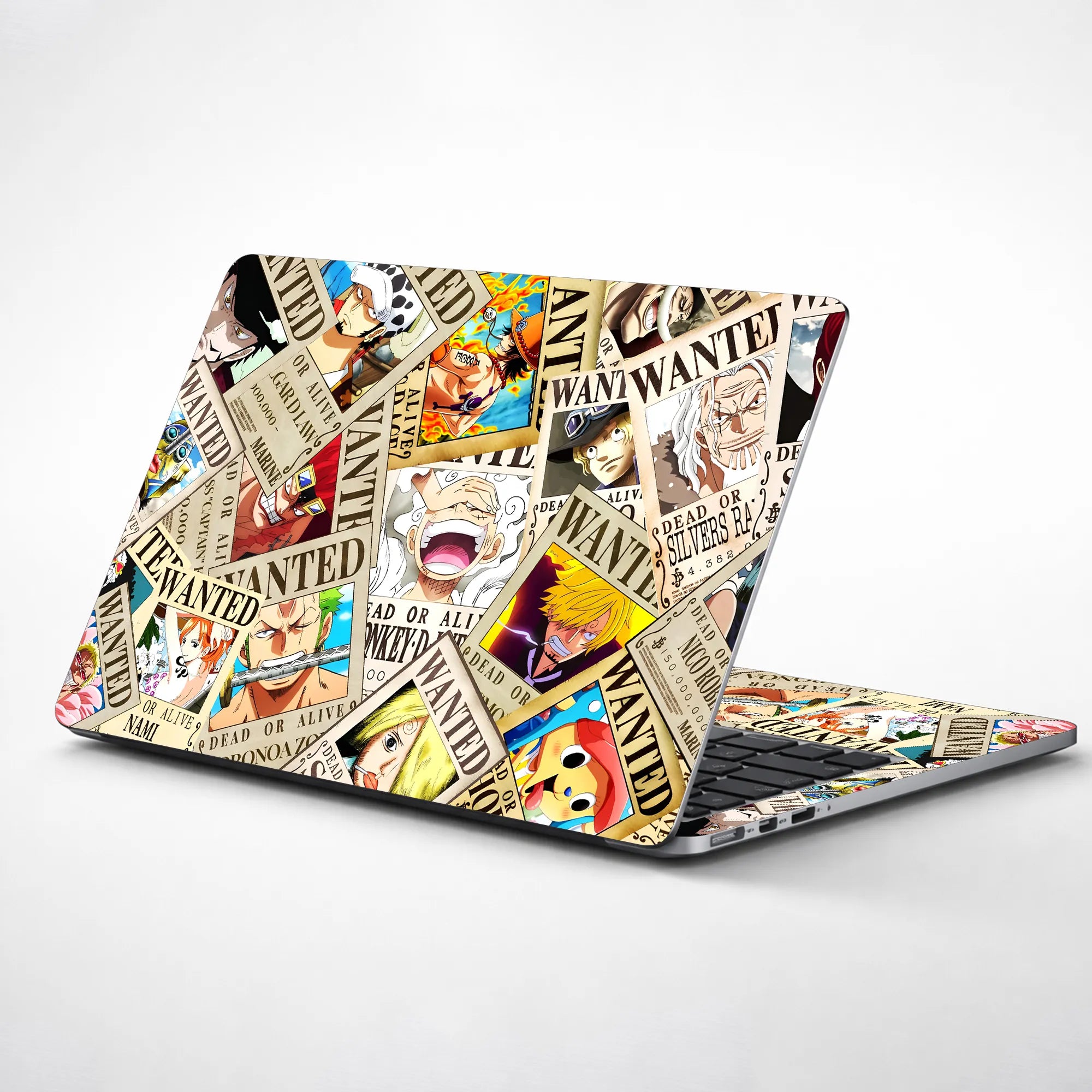 Laptop Skin - Vibrant Anime Character Wanted Posters
