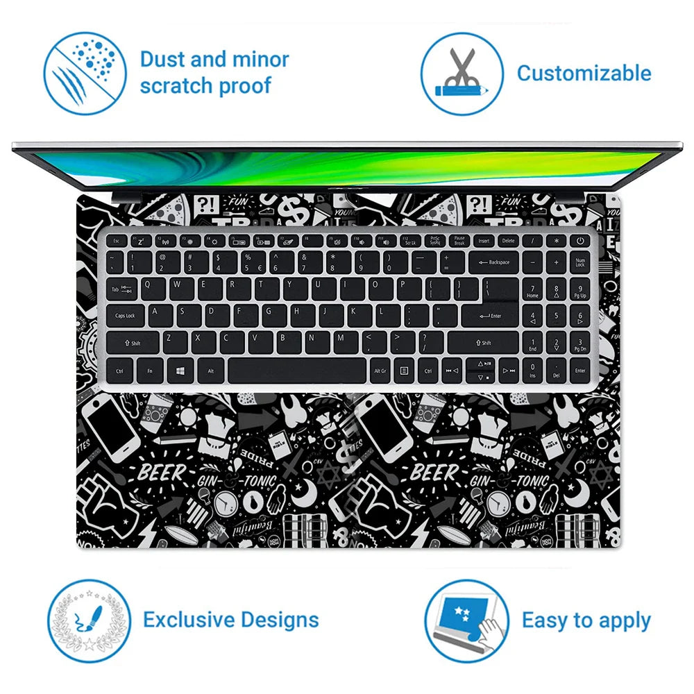 Universal Laptop Skin - Fast Food Soda Sticker Bomb