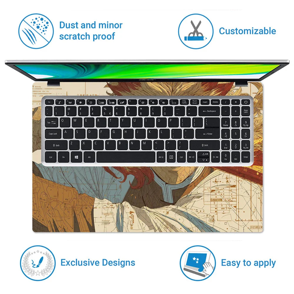 Universal Laptop Skin - Samurai Sketch