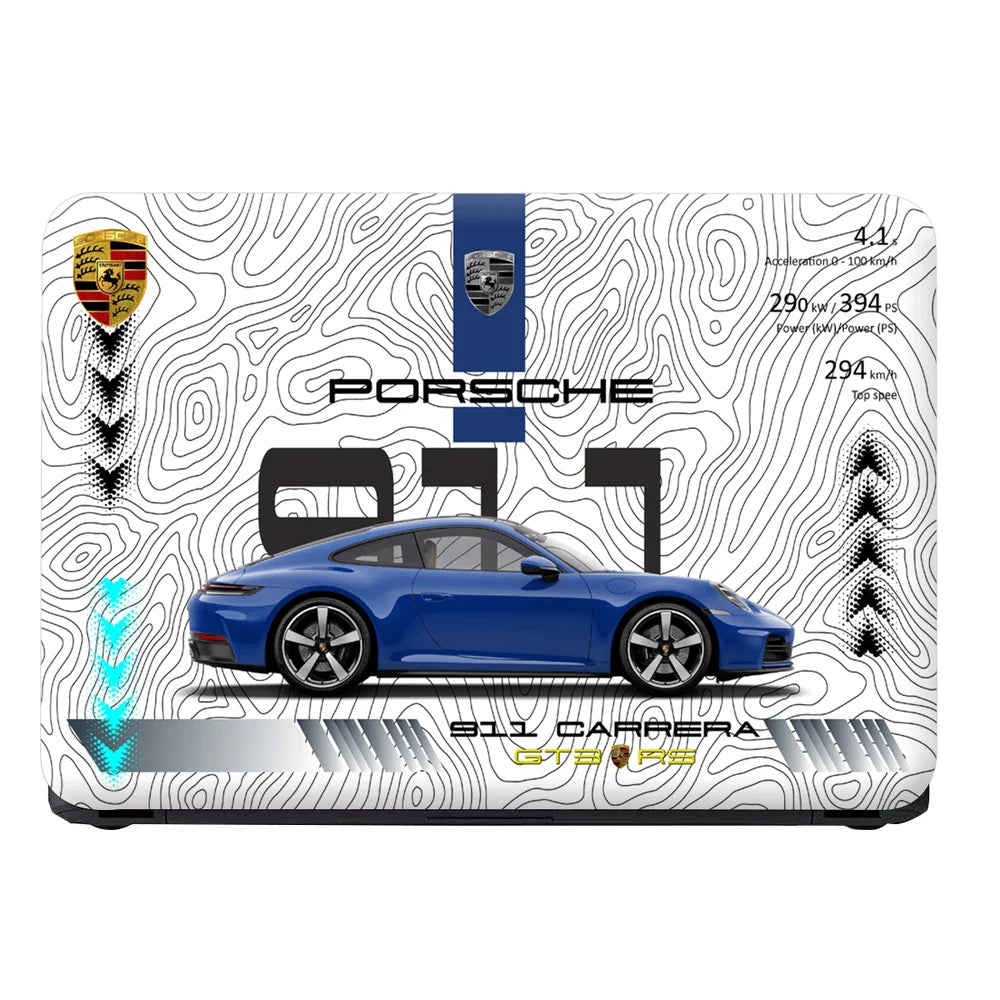 Universal Laptop Skin - Porsche Blue 911 GT3