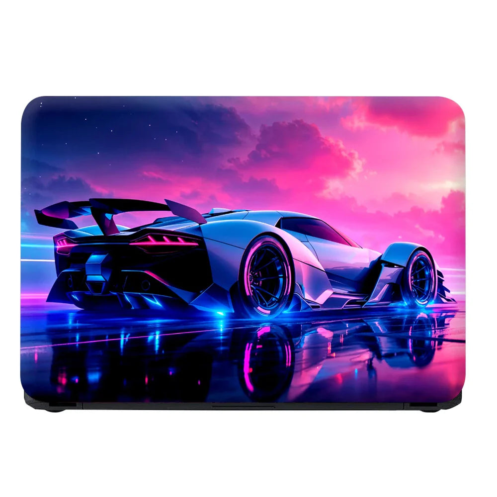 Universal Laptop Skin - Futuristic Neon Supercar