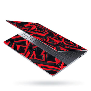 Laptop Skin - Bold Graffiti Art Red Black Contrast