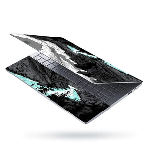 Laptop Skin - Monochrome Comic Landscape Serene River