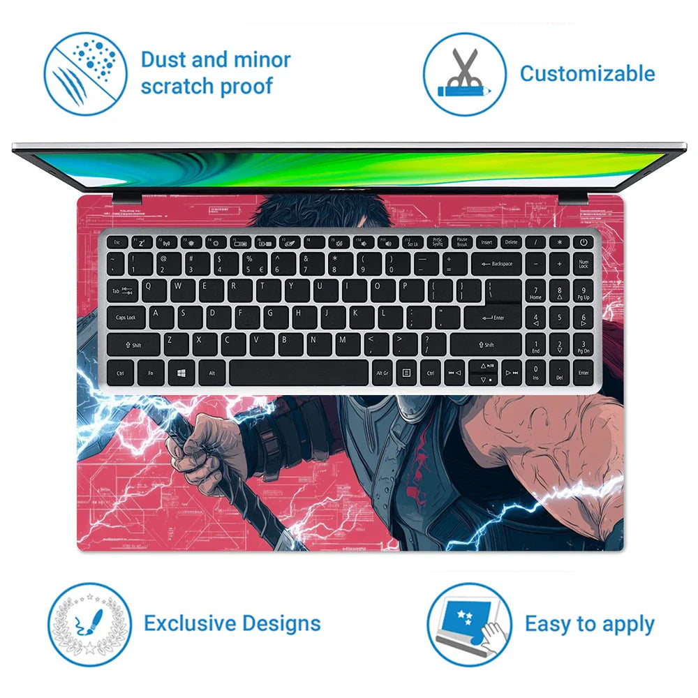 Universal Laptop Skin - Thor and Mjolnir