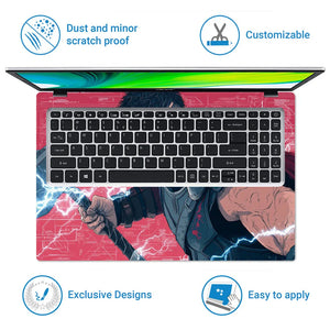 Universal Laptop Skin - Thor and Mjolnir