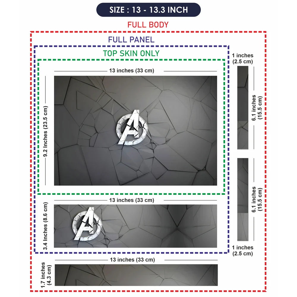 Universal Laptop Skin - Avengers on Grey Stone