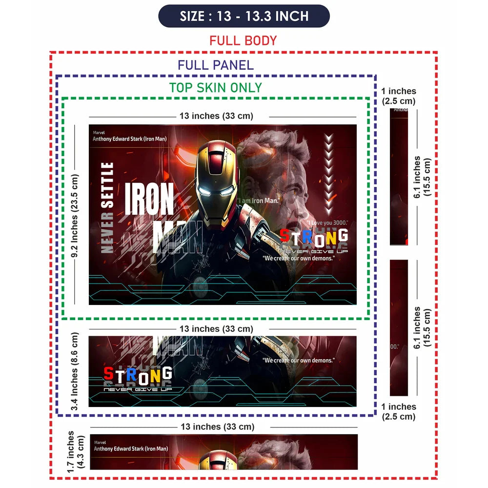Universal Laptop Skin - Iron Man Stark Never Settle