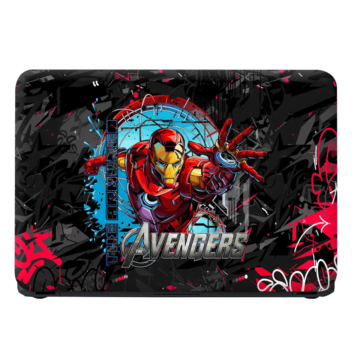 Laptop Skin - Dynamic Comic Iron Man Red Action