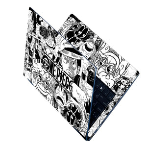 Laptop Skin - Black And White Manga Adventure Illustration