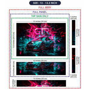 Laptop Skin - Futuristic Sports Car Neon Glow