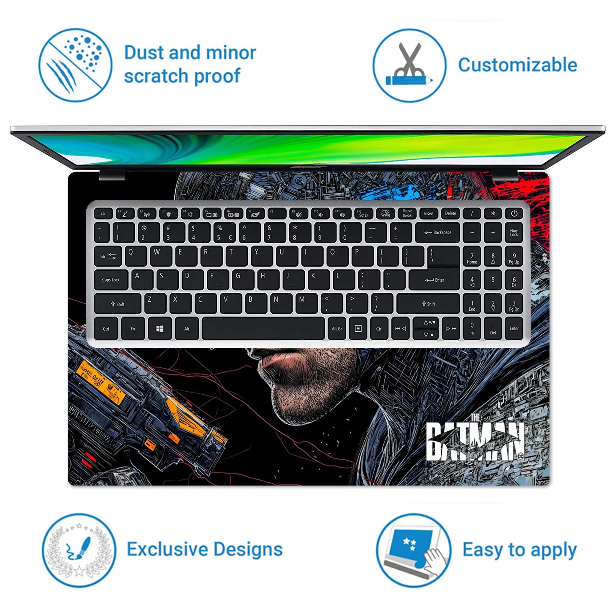 Laptop Skin - Futuristic Comic Batman Dark Mood