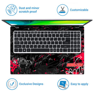 Laptop Skin - Roronoa Zoro Three Sword Graffiti