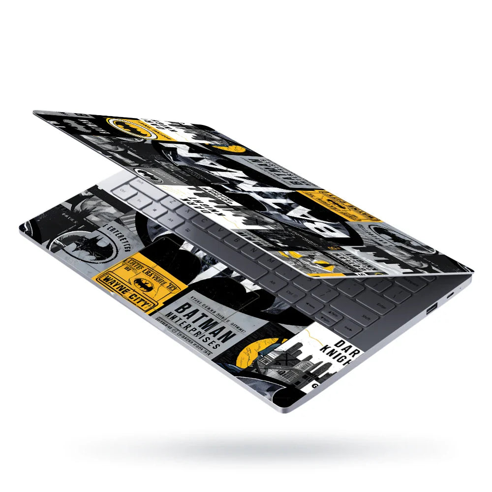Universal Laptop Skin - Batman Collage in Yellow and Black Style