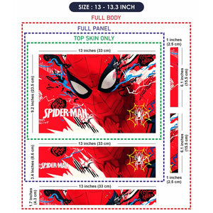 Laptop Skin - Spider-Man Red Mask Graffiti Superhero Art Design