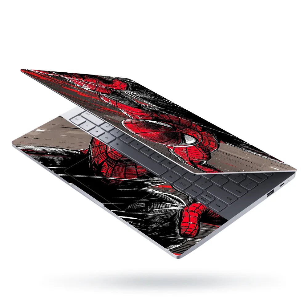 Laptop Skin - Dynamic Comic Spider Hero Red Action